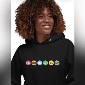 DC Metro “Connecting the Dots” Black Hoodie • Unisex Medium
